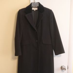 Albert Nipon Studio Black Long Coat